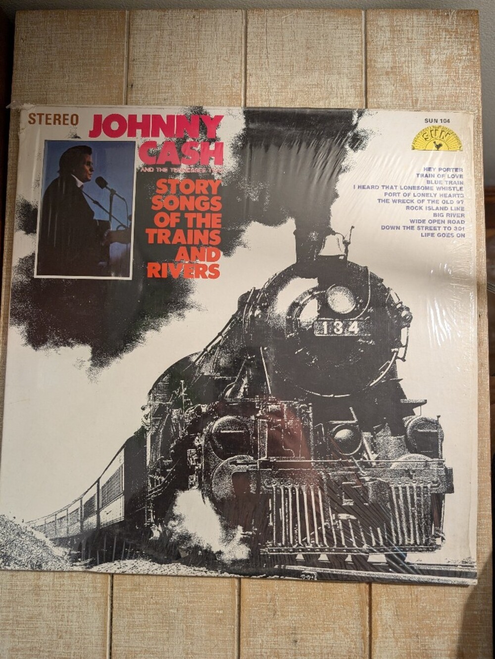 Vintage Johnny Cash Story Songs Of The Trains And Rivers Vinyl Album